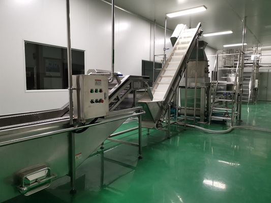 Línea Automática de Procesamiento de Manzanas para Manzanas Frescas, Puré de Manzana y Pulpa de Fruta con Sistema de Control PLC y Acero Inoxidable 304 de Grado Alimenticio