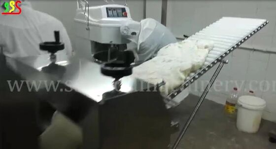 Prueba de maquinaria: proveer línea de producción de tortillas incluyendo diámetro de tortillas de 20 cm a 45 cm y rango de presión de 0,8 a 1Mpa para la producción de tortillas